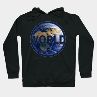 Our world with view of Europe at night gift space Hoodie